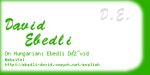 david ebedli business card